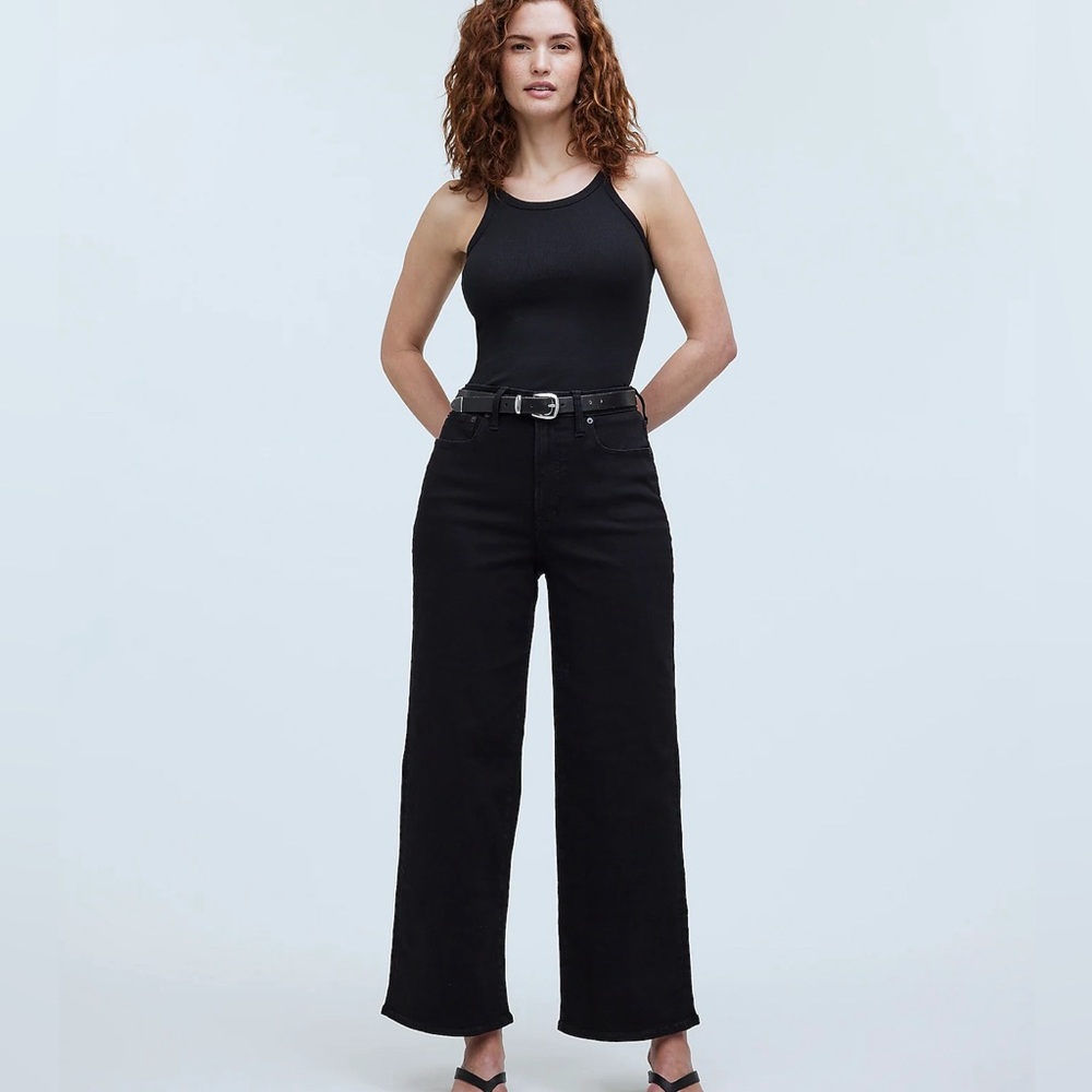 Madewell Black Wide-Leg Jeans